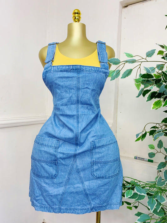 Dungarees Mini Skirt