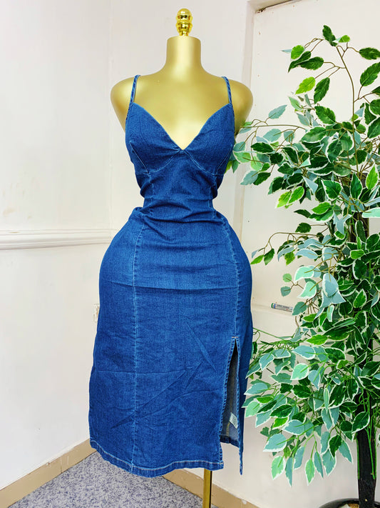 Sleeveless Denim Dress